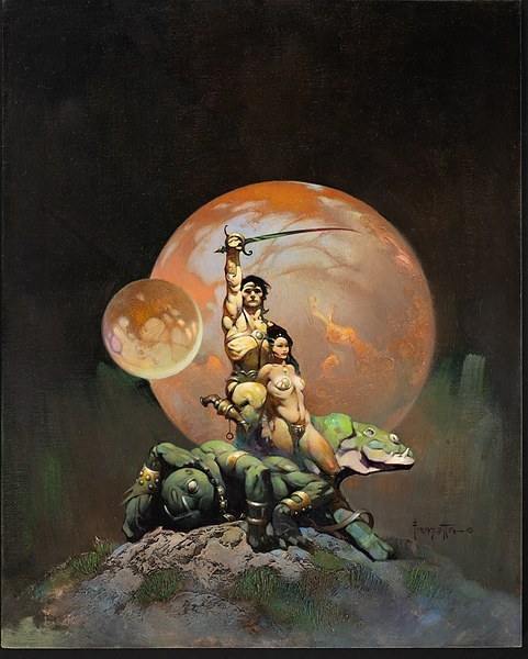 Frank Frazetta 1970 A Princess of Mars cover painting