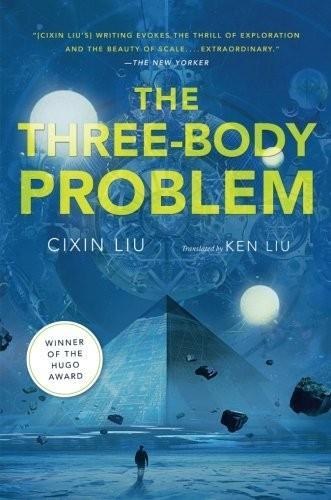 Stephan Martinière Tor cover of The Three-Body Problem: pyramid under three suns